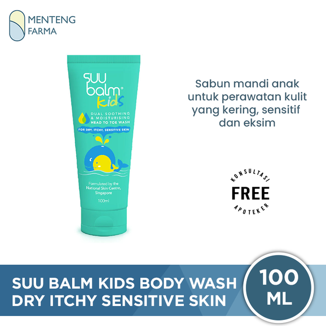 Suu Balm Kids Body Wash Dry Itchy Sensitive Skin 100 mL - Sabun Kulit Kering dan Sensitif