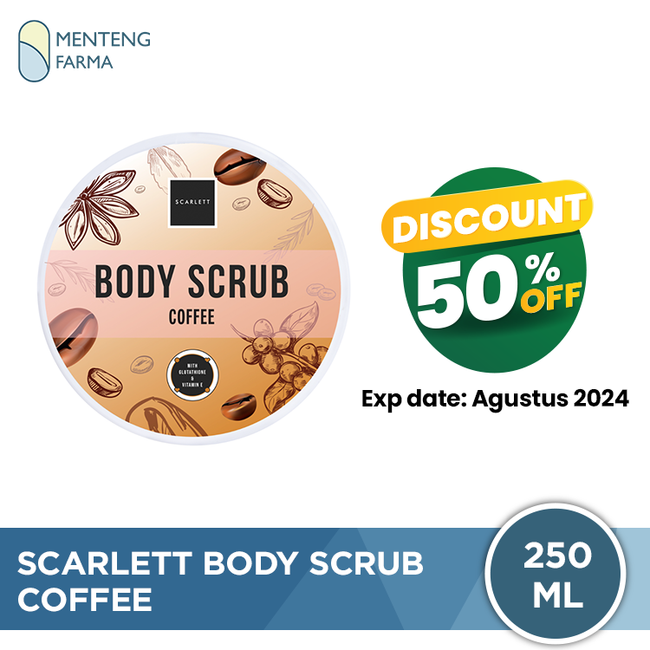 Scarlett Whitening Body Scrub Coffee 250 ML - Lulur Mandi Untuk Mencerahkan