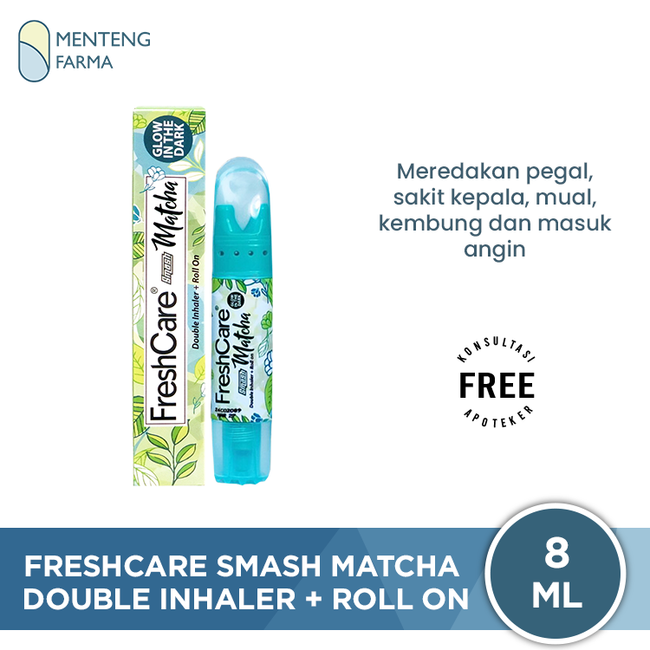 Freshcare Smash Matcha Double Inhaler + Roll On - Minyak Angin Aromatherapy