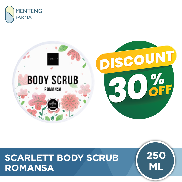 Scarlett Whitening Body Scrub Romansa 250 ML - Lulur Mandi Untuk Mencerahkan