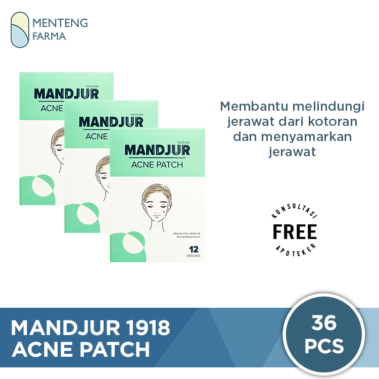 Mandjur Acne Patch Bundling 3 Pcs - Plester Jerawat Isi 36 Patches