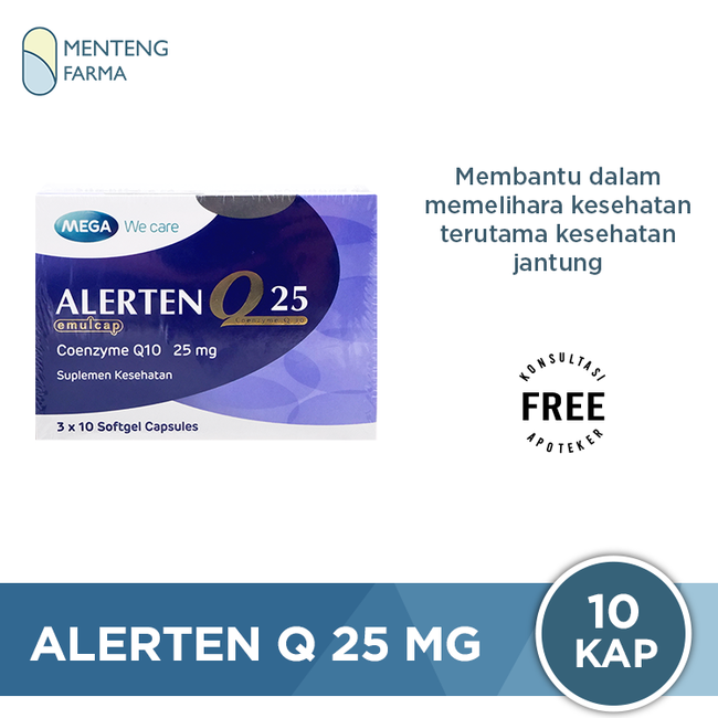 Alerten Q 25 mg 10 Kapsul - Suplemen Kesehatan Jantung