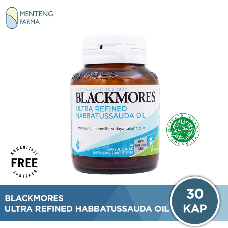 Blackmores Ultra Refined Habbatussauda Oil 30 Kapsul - Memelihara Daya Tahan Tubuh