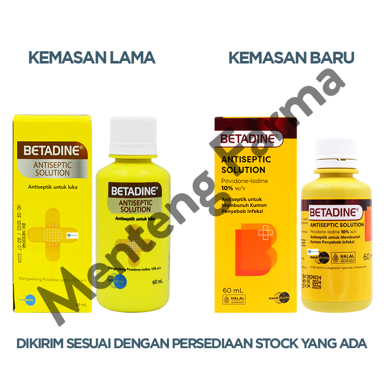 Betadine 60 mL - Antiseptik untuk Luka Lecet, Luka Jatuh, Luka Gores