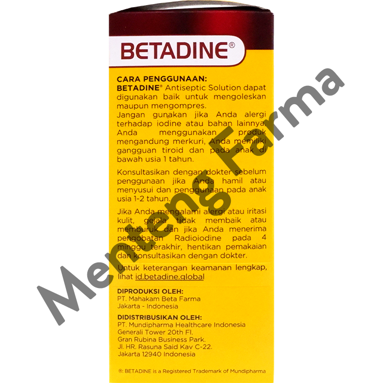 Betadine 60 mL - Antiseptik untuk Luka Lecet, Luka Jatuh, Luka Gores