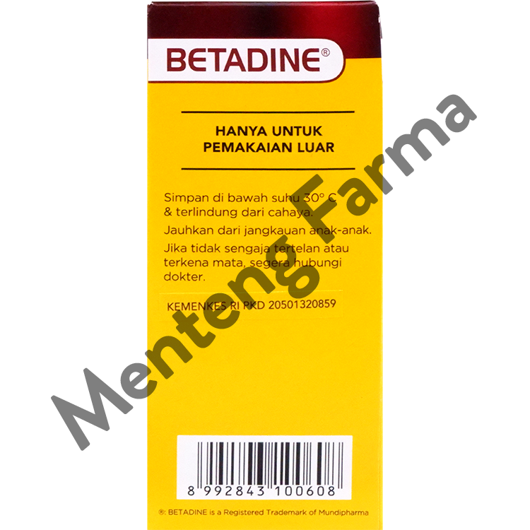 Betadine 60 mL - Antiseptik untuk Luka Lecet, Luka Jatuh, Luka Gores