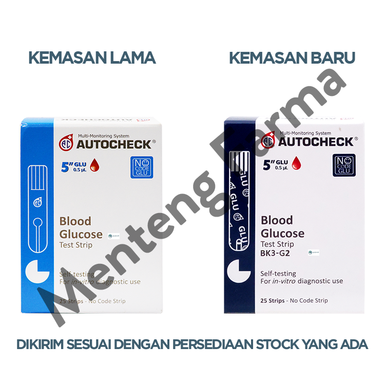 Strip Autocheck Glucose Isi 25 Strip - Alat Tes Strip Gula Darah