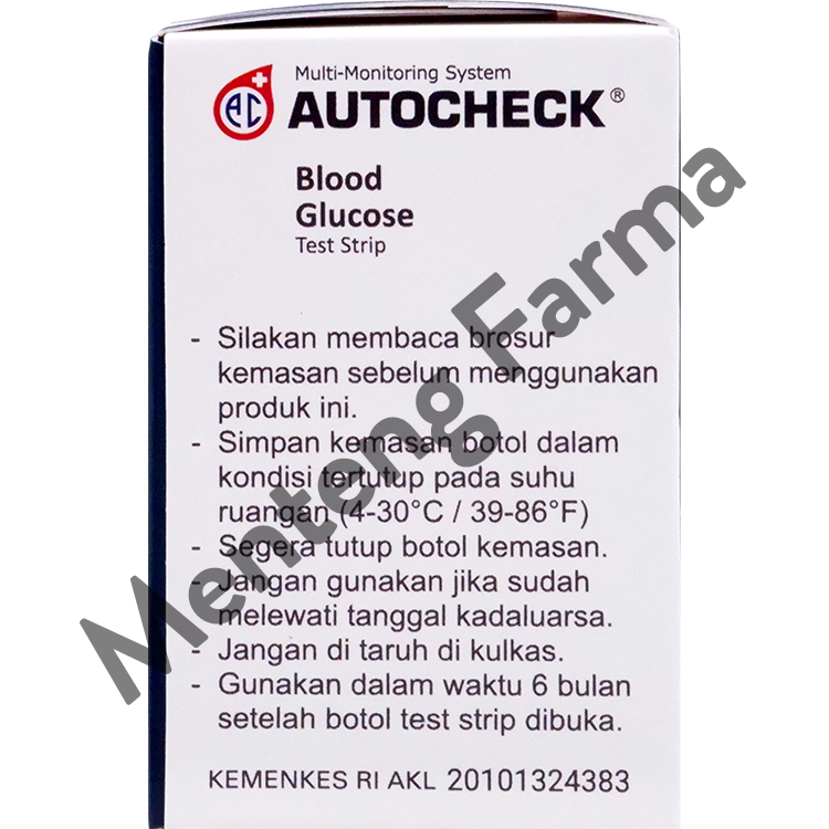 Strip Autocheck Glucose Isi 25 Strip - Alat Tes Strip Gula Darah