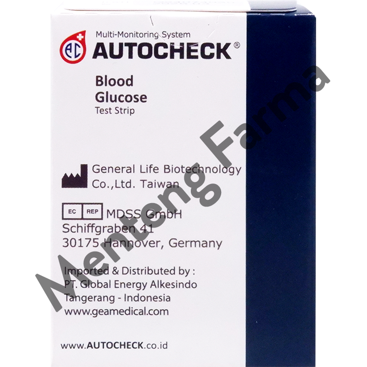 Strip Autocheck Glucose Isi 25 Strip - Alat Tes Strip Gula Darah