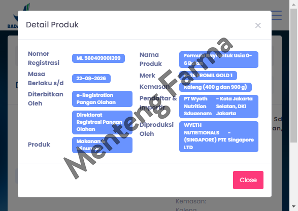 S-26 Promil Gold 1 400 gr - Susu Formula Bayi