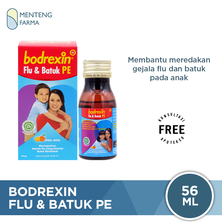 Bodrexin Flu & Pilek PE Sirup - Pereda Flu dan Pilek Pada Anak