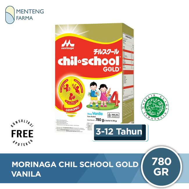 Morinaga Chil School Gold Vanila 780 Gr - Susu Pertumbuhan Anak 3-12 Tahun