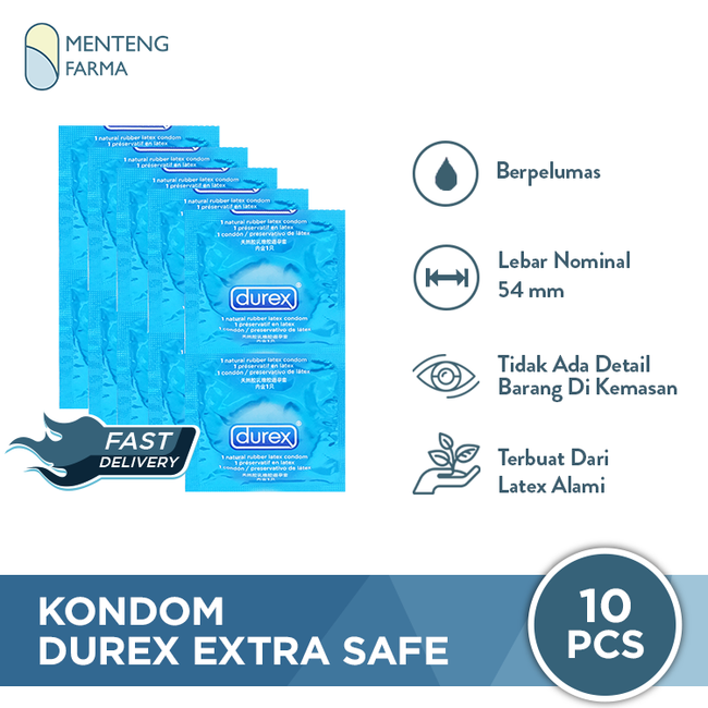 Kondom Durex Extra Safe (Isi 10 Pcs) Tanpa Dus Kemasan