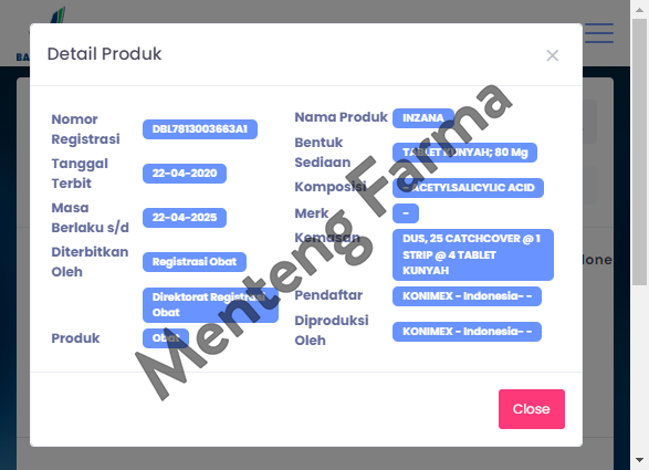 Inzana Strip 4 Tablet Kunyah - Penurun Demam pada Anak