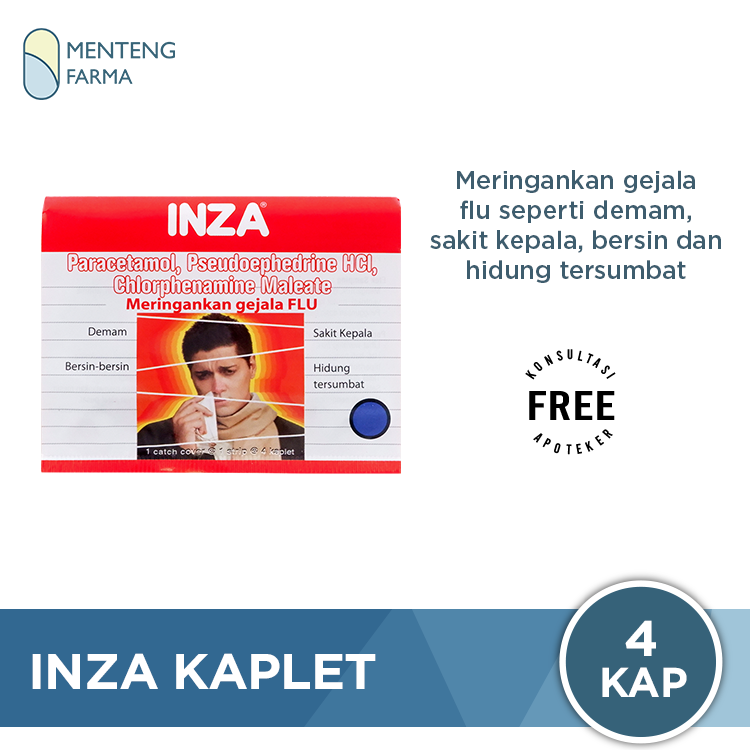 Inza 4 Kaplet - Meringankan Gejala Flu