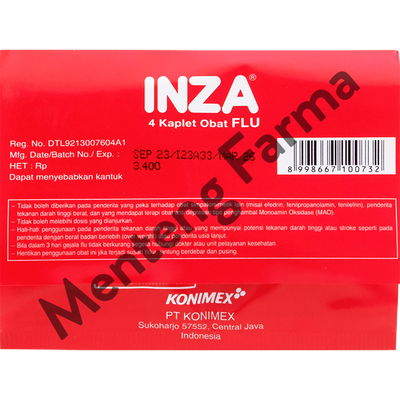 Inza Api Inza 4 Kaplet - Meringankan Gejala Flu – Apotek