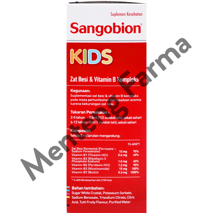 Sangobion Kids Sirup 100 mL - Suplemen Zat Besi & Vitamin B Kompleks Anak