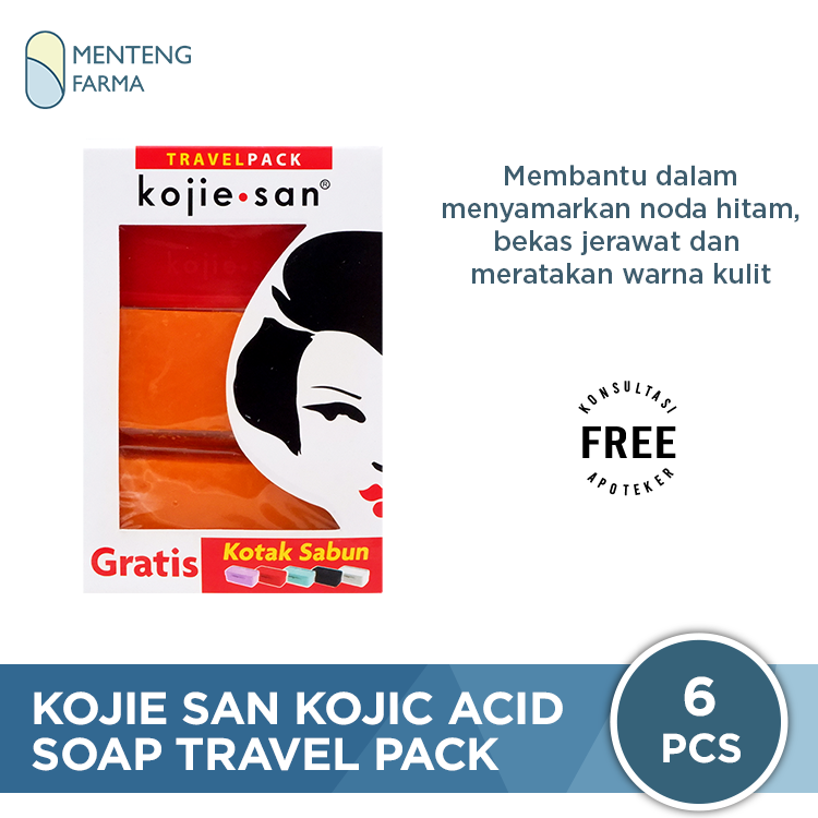 Kojie San Kojic Acid Soap Travel Pack - Mencerahkan dan Meratakan Warna Kulit