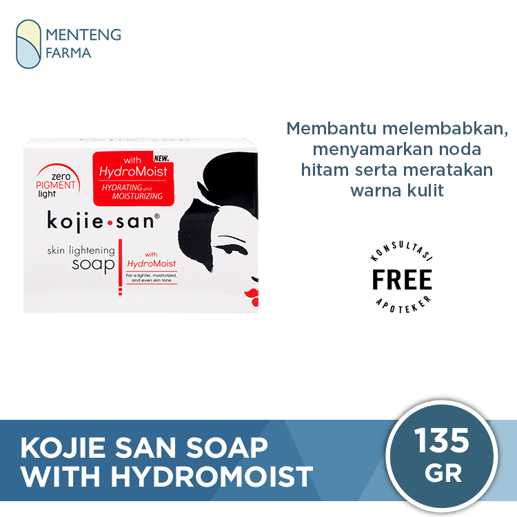 Kojie San Skin Lightening Soap with Hydromoist 135g - Mencerahkan dan Melembabkan Kulit