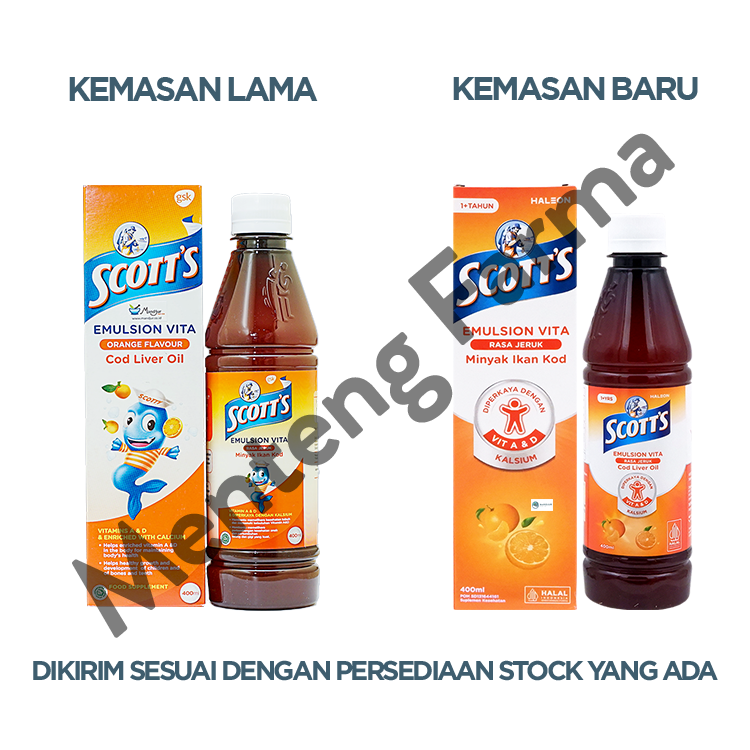 Scott's Emulsion 400 ml - Suplemen Pertumbuhan dan Kecerdasan Anak