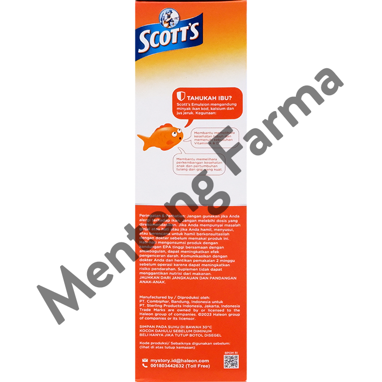 Scott's Emulsion 400 ml - Suplemen Pertumbuhan dan Kecerdasan Anak