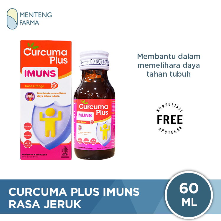 Curcuma Plus Imuns Rasa Jeruk 60 mL - Asupan Penambah Daya Tahan Tubuh Anak