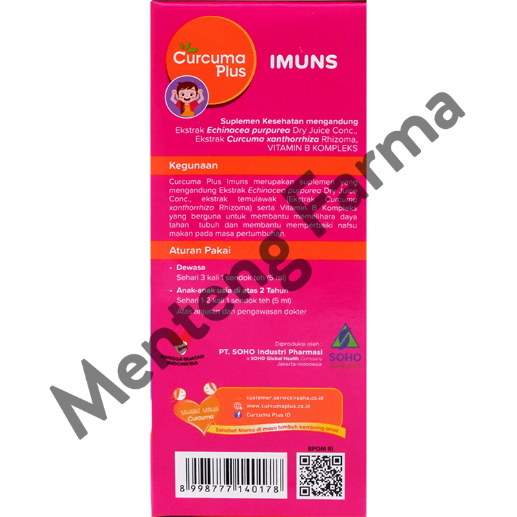 Curcuma Plus Imuns Rasa Jeruk 60 mL - Asupan Penambah Daya Tahan Tubuh Anak