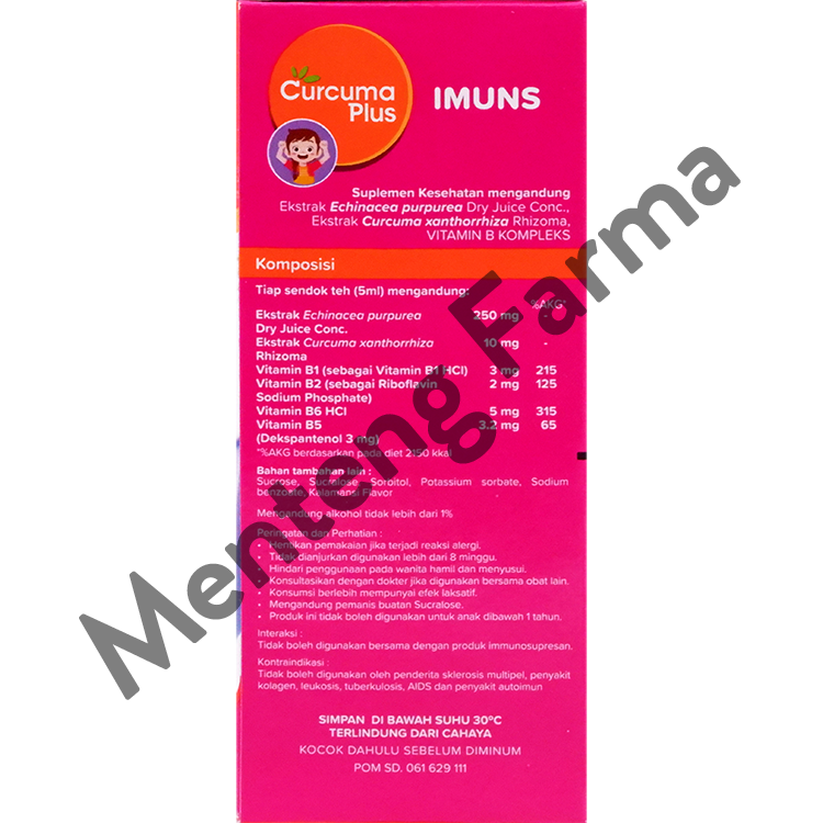 Curcuma Plus Imuns Rasa Jeruk 60 mL - Asupan Penambah Daya Tahan Tubuh Anak