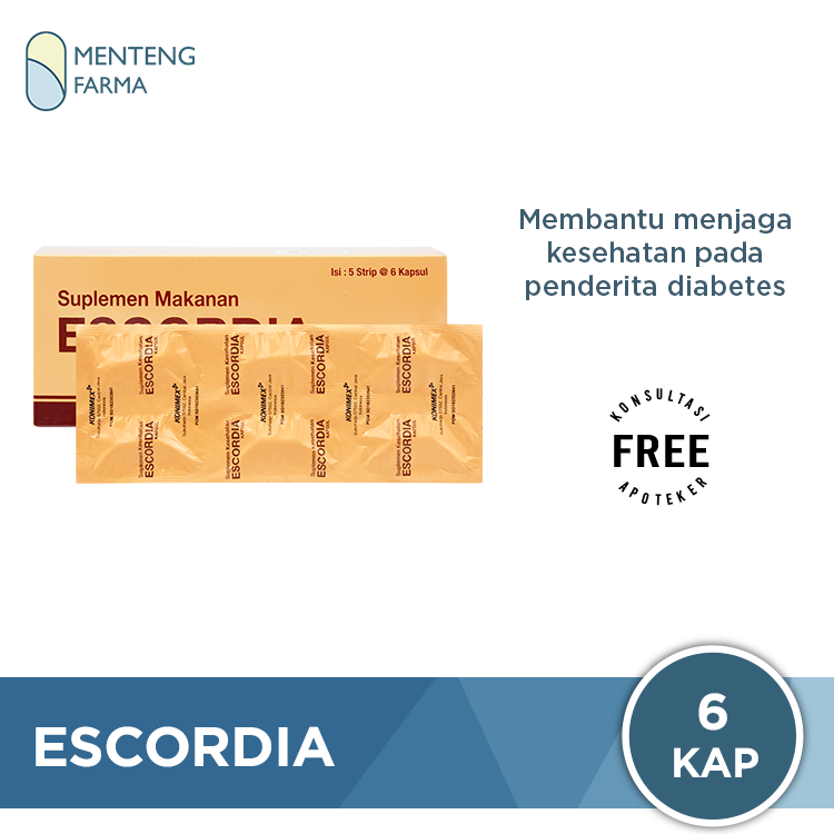 Escordia 6 Kapsul - Suplemen Kesehatan Penderita Diabetes