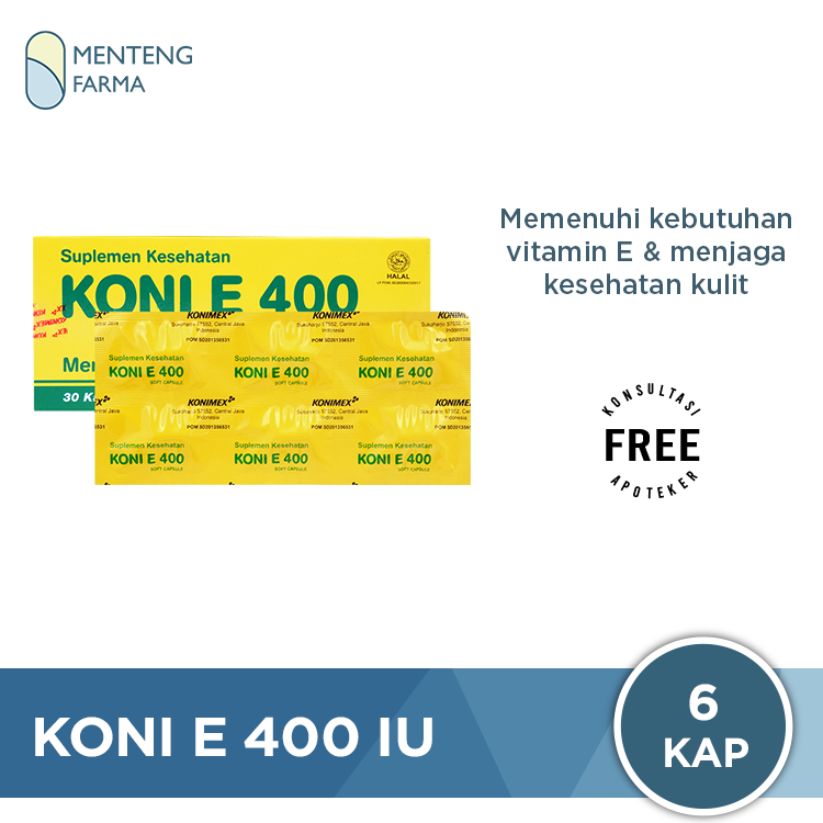 Koni E 400 IU 6 Kapsul - Memelihara Kesehatan Kulit