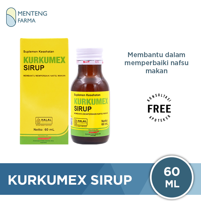 Kurkumex Sirup 60 ml - Memperbaiki Nafsu Makan