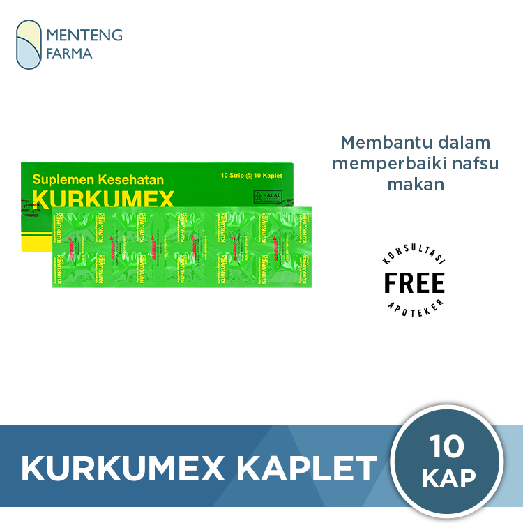 Kurkumex 10 Kaplet - Memperbaiki Nafsu Makan