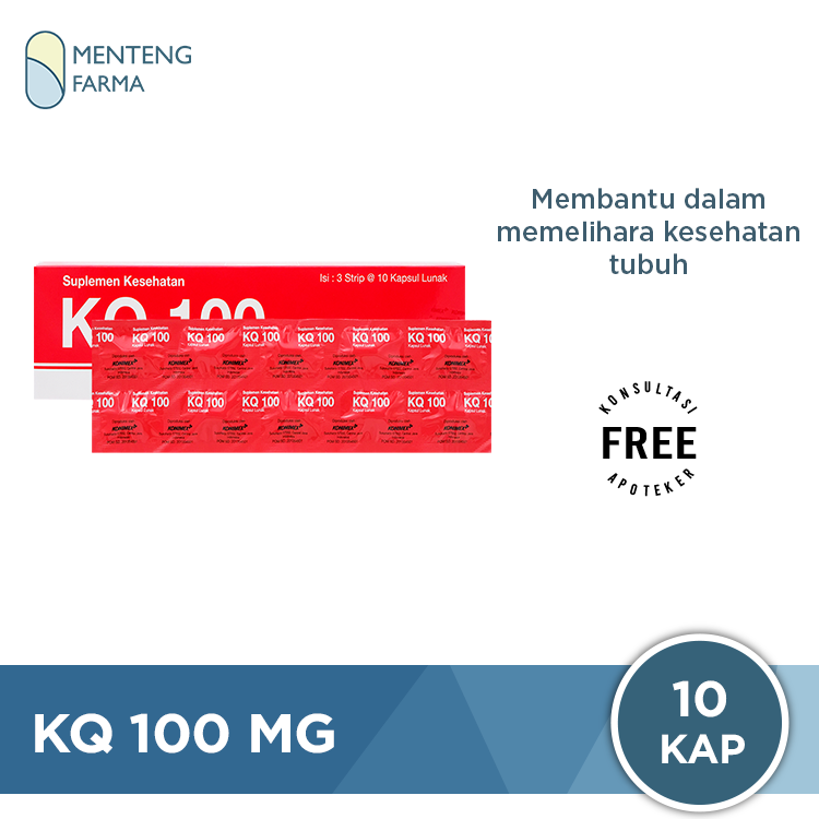 KQ 100 mg 10 Kapsul - Memelihara Kesehatan Tubuh