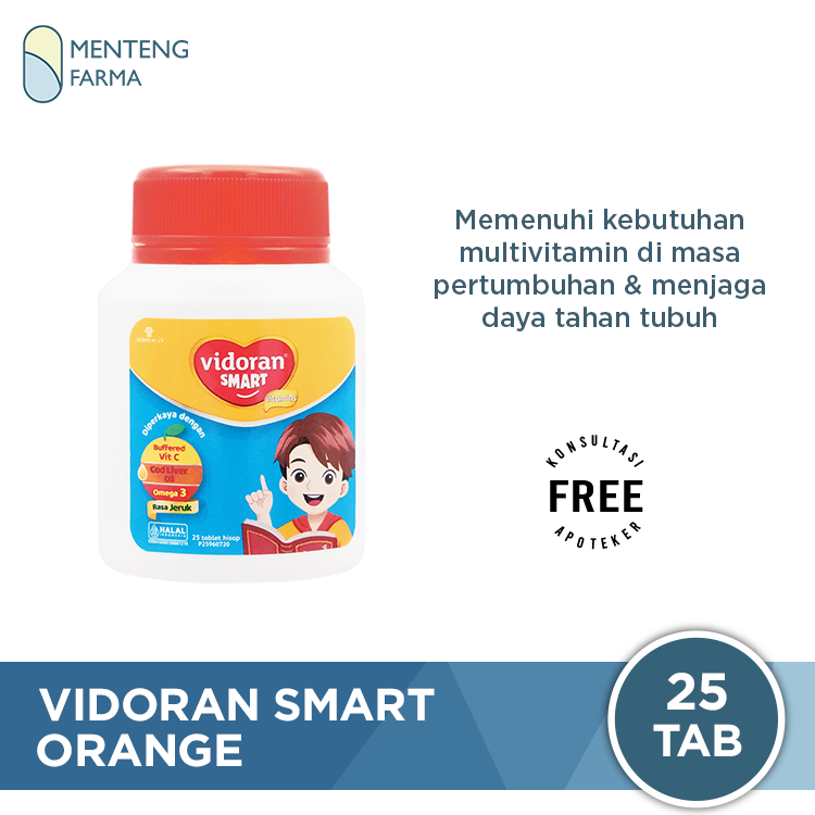 Vidoran Smart Orange 25 Tablet - Tablet Multivitamin dan Daya Tahan Tubuh Anak