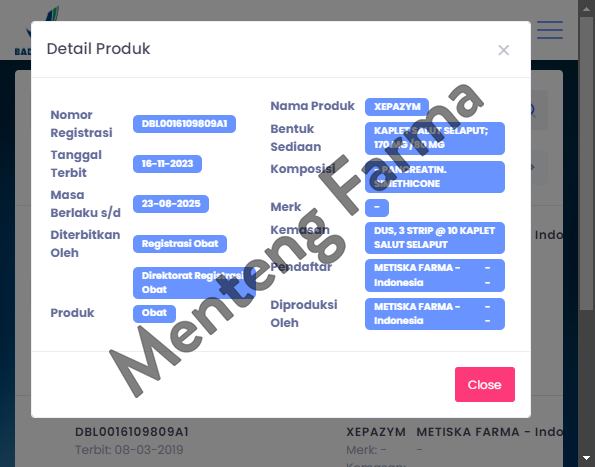 Xepazym Strip 10 Kaplet - Obat Pencernaan, Perut Kembung, Sebah