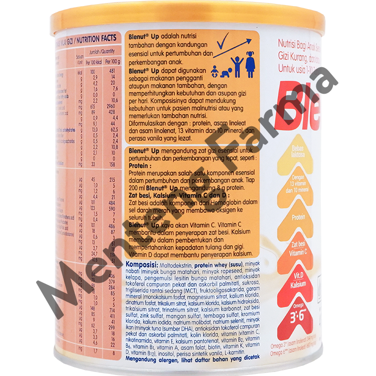 Blenut UP Vanilla 400 gr - Susu Khusus Anak Malnutrisi atau Gizi Buruk