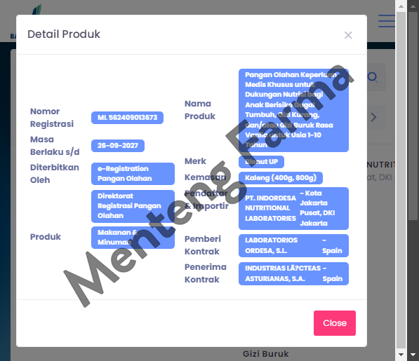 Blenut UP Vanilla 400 gr - Susu Khusus Anak Malnutrisi atau Gizi Buruk