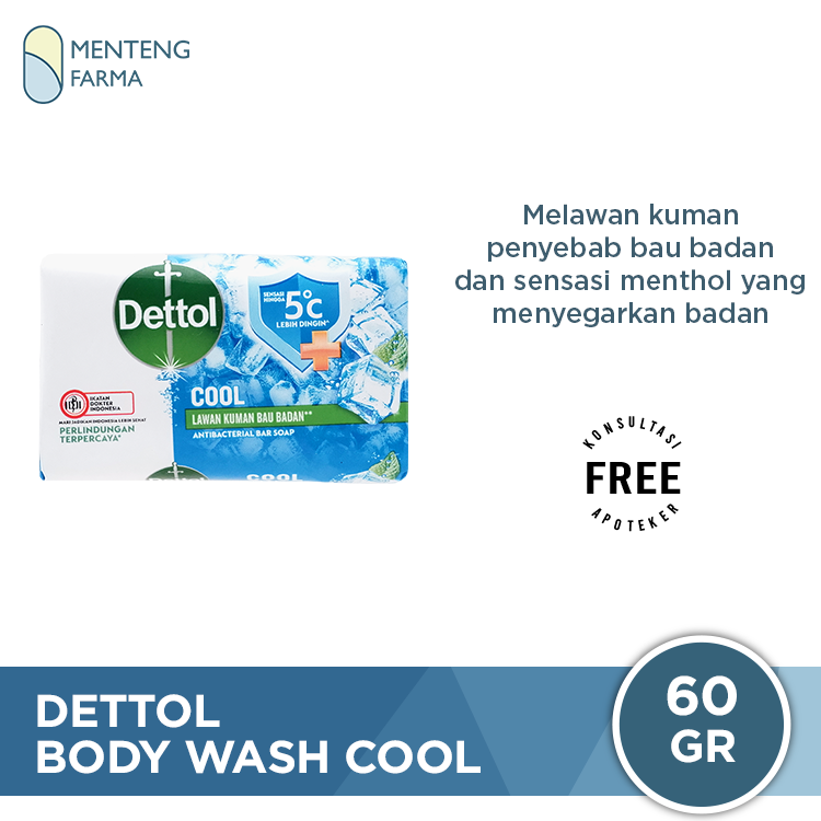 Sabun Mandi Batang Dettol Profresh Cool - 60 gram