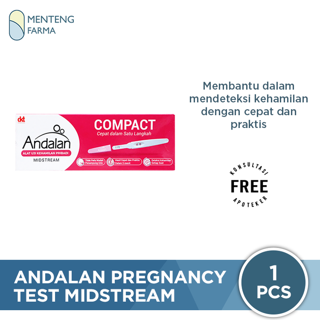 Andalan Pregnancy Test Midstream - Alat Tes Kehamilan Pribadi