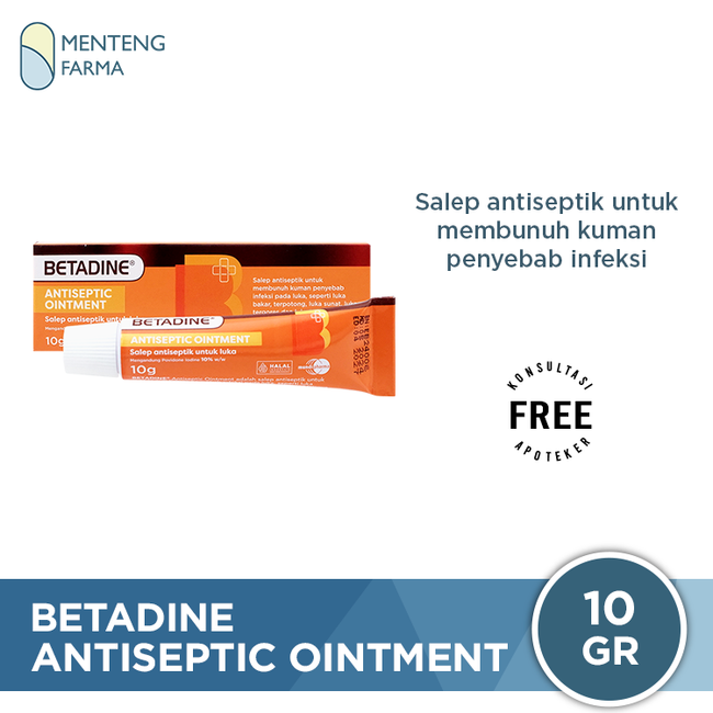 Betadine Salep 10 Gr - Salep Luka Antiseptik