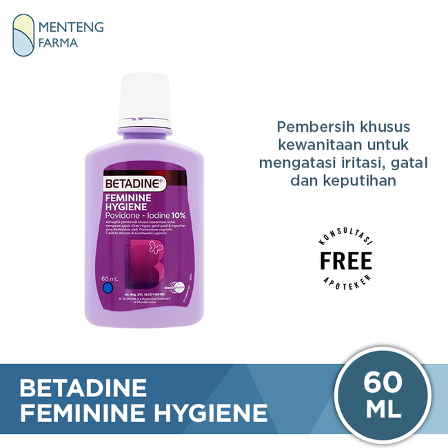 Betadine Feminine Hygiene 60 mL - Pembersih Kewanitaan