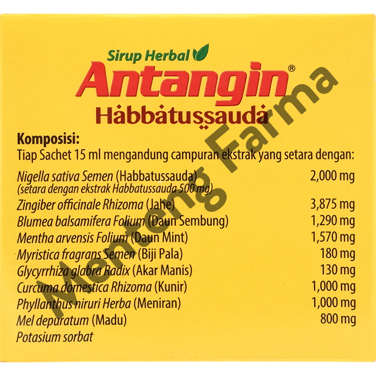 Antangin Habbatussauda 12 Sachet - Sirup Masuk Angin Meriang Mual Pusing