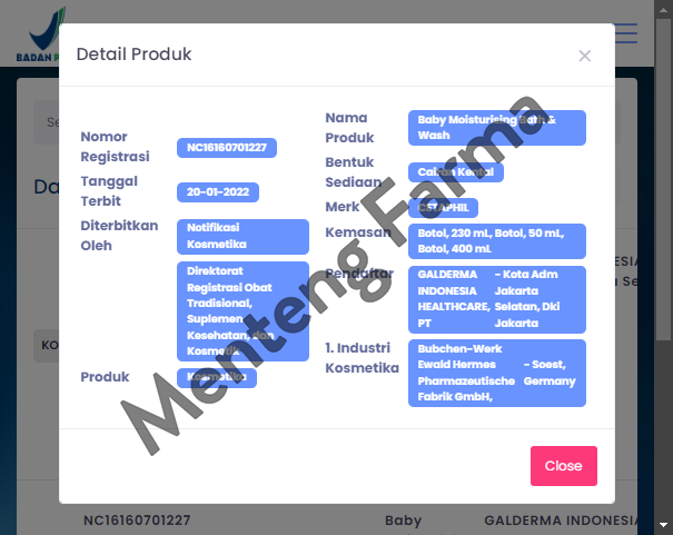 Cetaphil Baby Moisturising Bath & Wash 230 mL - Sabun Mandi Bayi