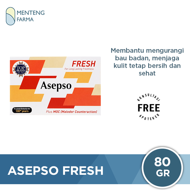 Asepso Fresh 80 Gram - Sabun Batang Antiseptik