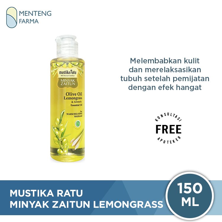 Mustika Ratu Minyak Zaitun Lemongrass & Aromatic Essential Oil 150 ml - Merelaksasikan Tubuh