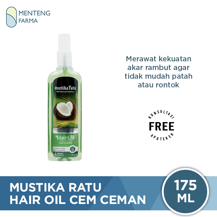 Mustika Ratu Hair Oil Cem Ceman 175 ml - Merawat Kekuatan Akar Rambut