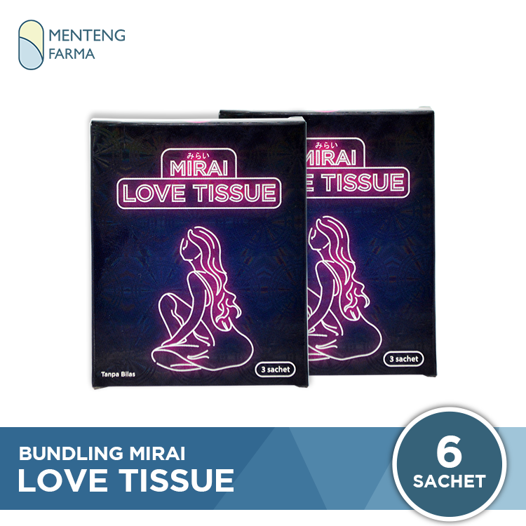 Mirai Love Tissue Bundling 2 Box Isi 6 Sachet