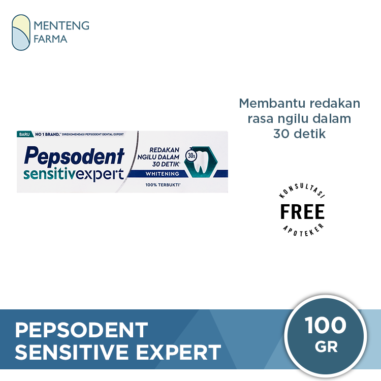 Pepsodent Sensitive Expert Whitening 100 Gr - Pasta Gigi Ngilu dan Sensitive