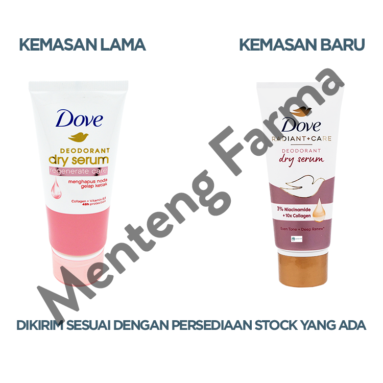 Dove Deodorant Dry Serum Radiant & Care 50 ML - Meratakan Warna Kulit Ketiak