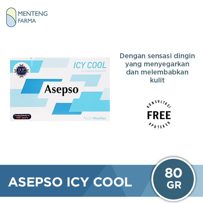 Asepso Icy Cool 80 Gram - Sabun Batang Antiseptik